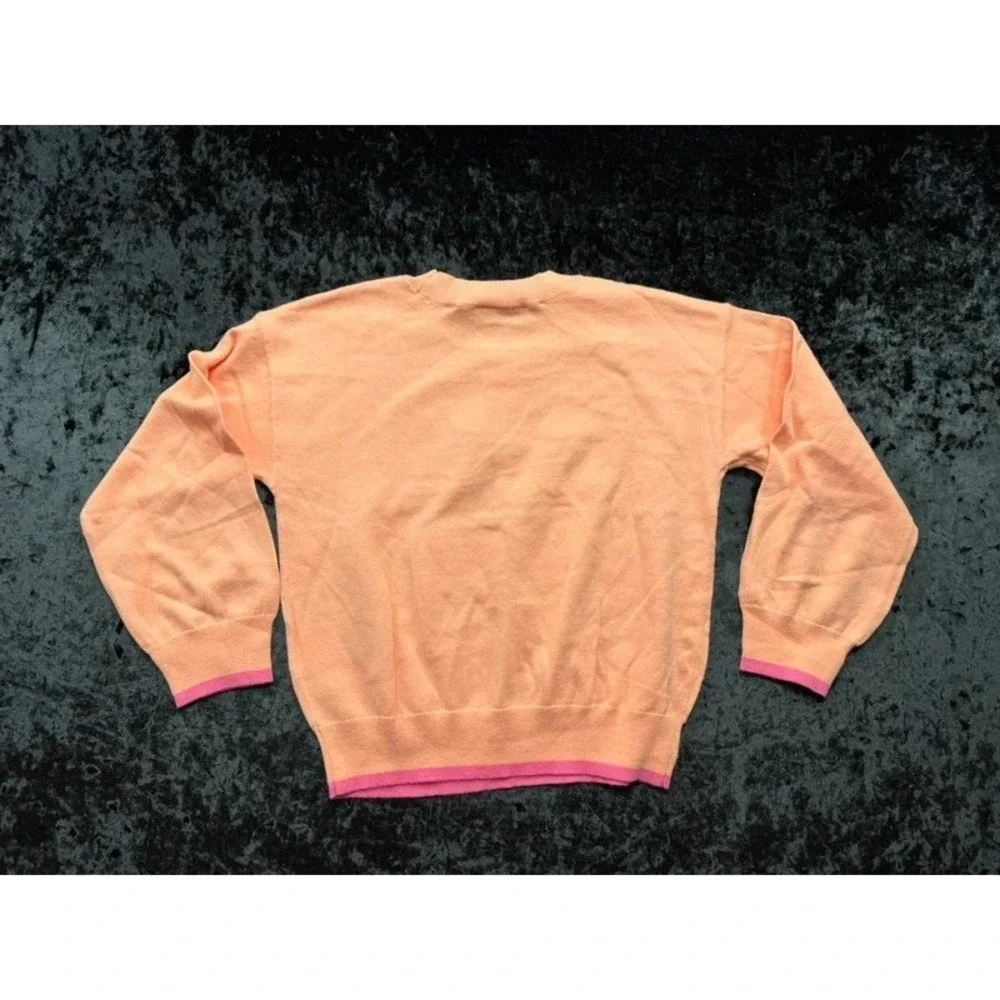 NWT babyGap Girls 5Y Coral Pink Cherry Intarsia Sweater 100% Cotton